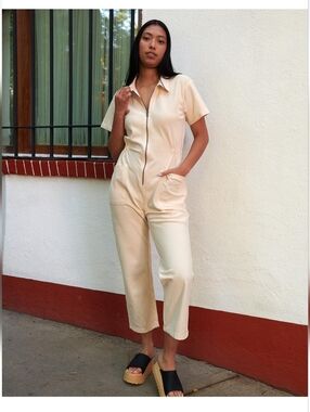 Noble Utility Jumpsuit Oat Milk S